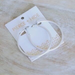 Pierce + Hide Silver Hoop Earrings